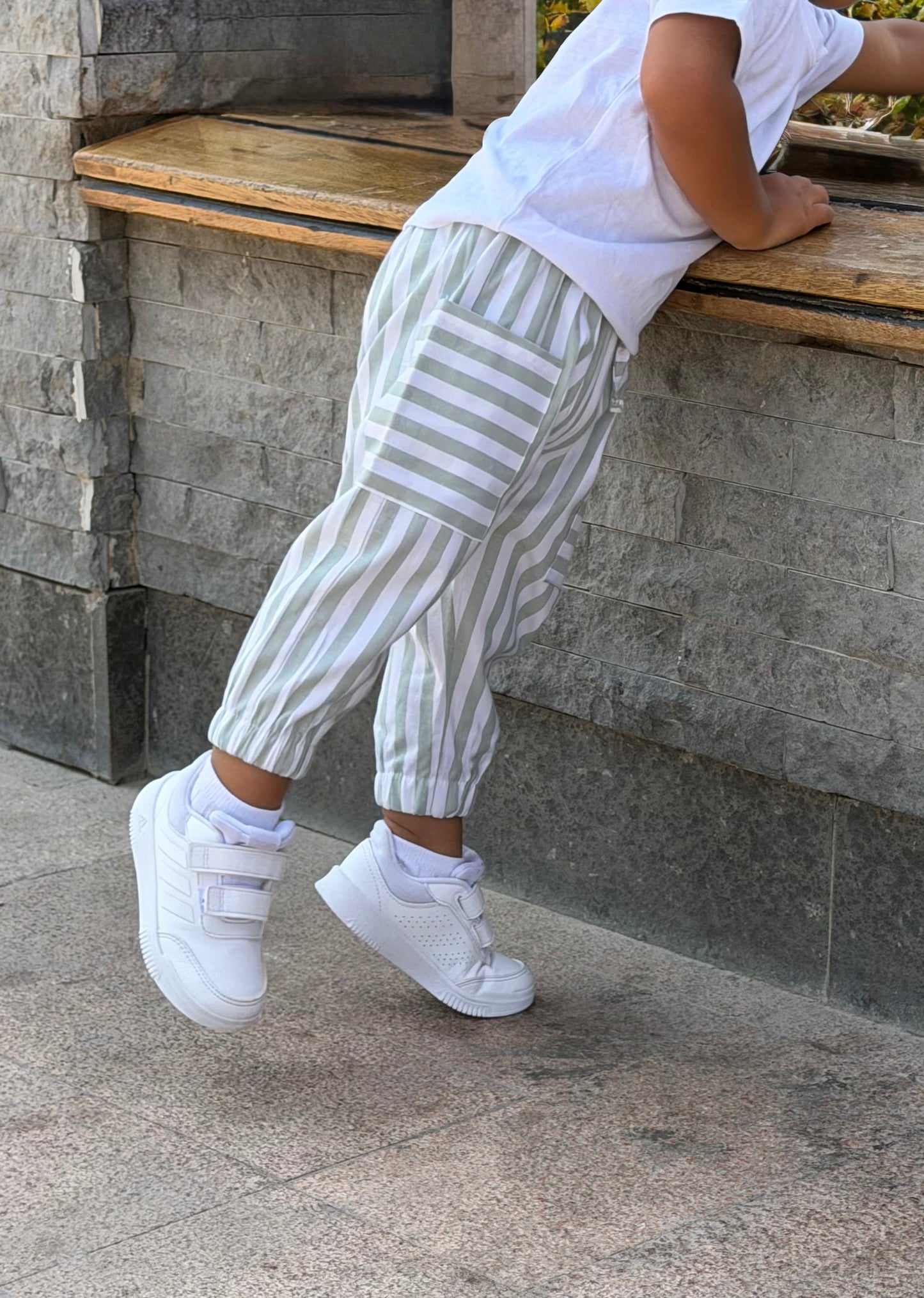 Olive Striped Cargo